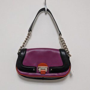 NWT Banana Republic Leather Purse – Purple, Orange & Black Colorblock
